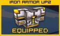 Iron Armor Up2: 3400 coins, 132 shields, high defense.