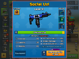 A legendary Social Uzi in the armory.