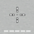 Crosshair for ammo cap display 2-6 round.