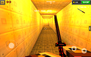 The first part of the yellow hallway.