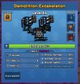 Demolition Exoskeleton's stats.